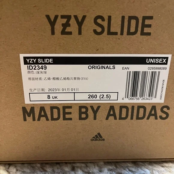 Yeezy Slides- Marine Slate NEW with Box - Picture 3 of 4